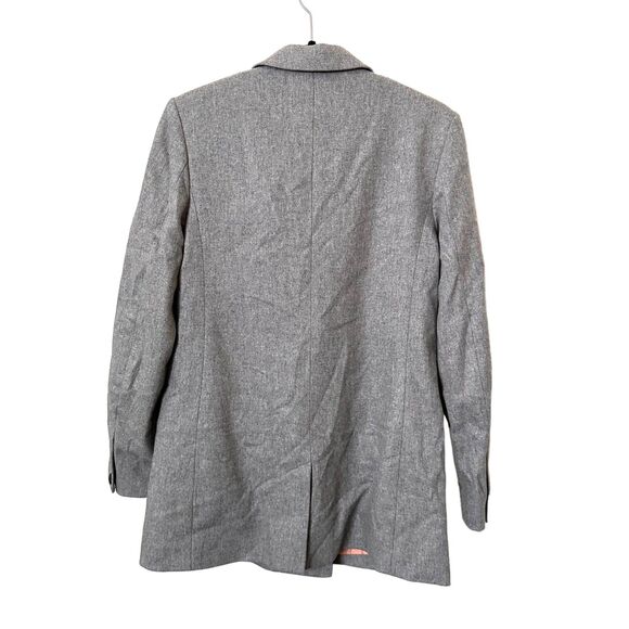 RAG & BONE Blazer Style Wool Pea Coat Grey Sz 6 - Picture 5 of 6